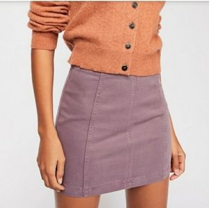 Free People Purple Denim Skirt